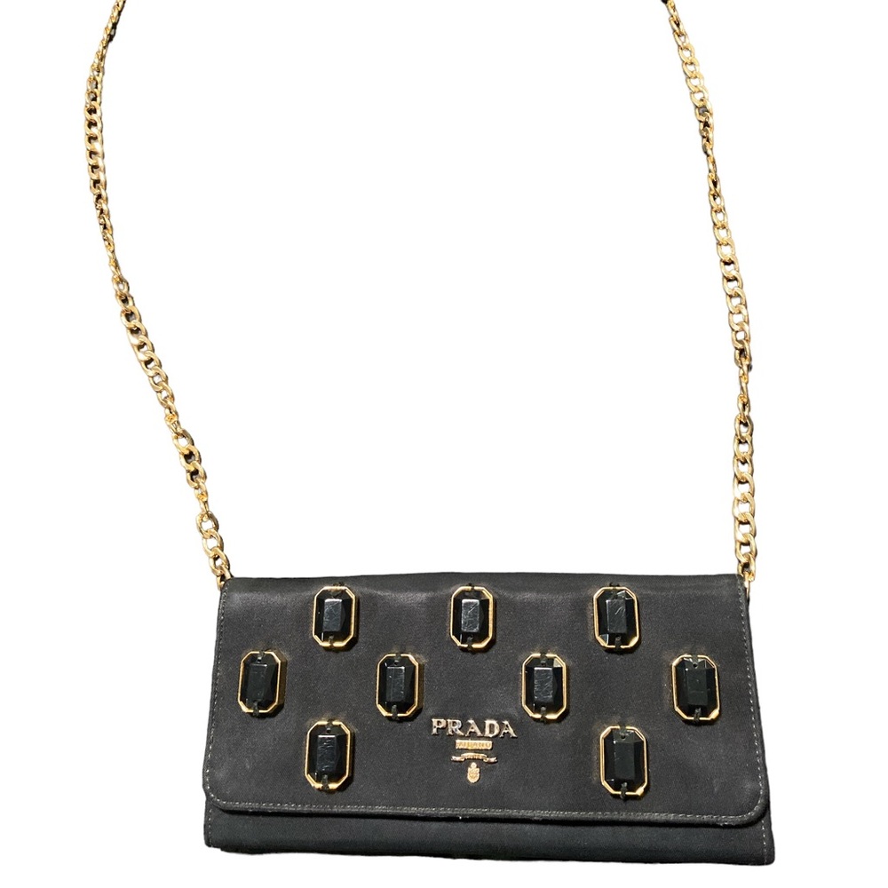 Rare Prada Black Bijou Wallet on Chain